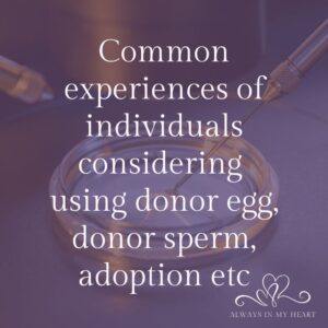 Practical Considerations for Individuals considering using Donor Egg, Donor Sperm, Adoption etc